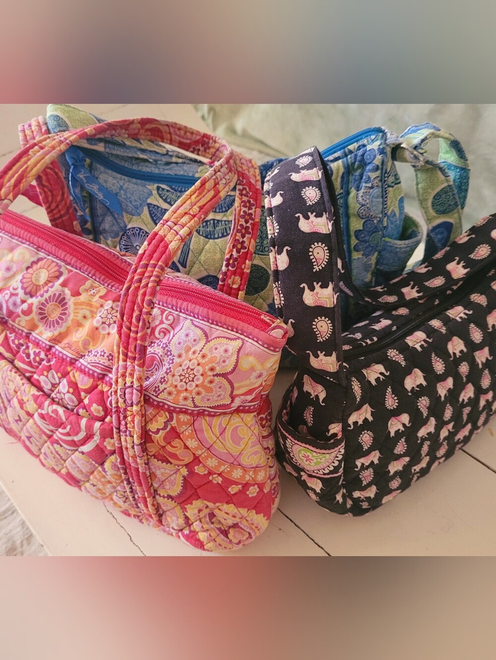 Vera Bradley Set of 3 Quilted Shoulder Bags